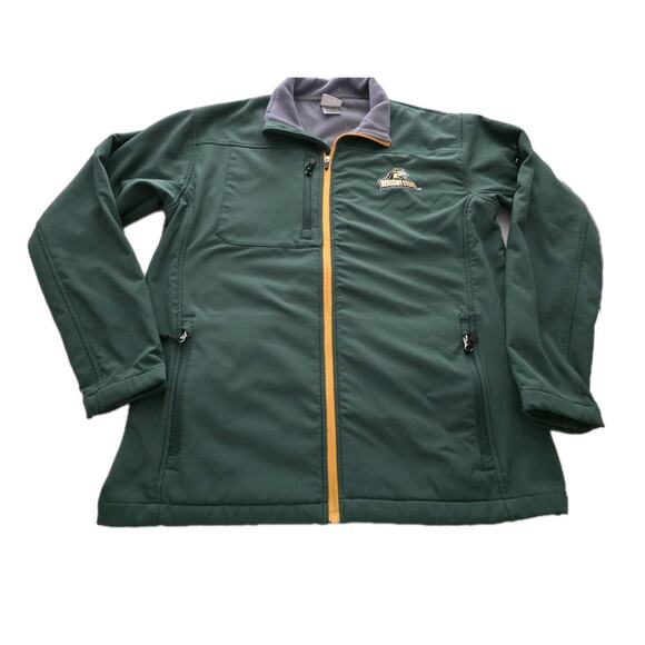 KA Knights Apparel Wright State Raiders Mens L Green Full Zip Jacket Pre-owned - Picture 1 of 13